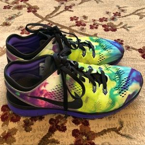 Nike Free Run 5.0 Tie Dye Print Running Shoes 6.5